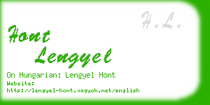 hont lengyel business card